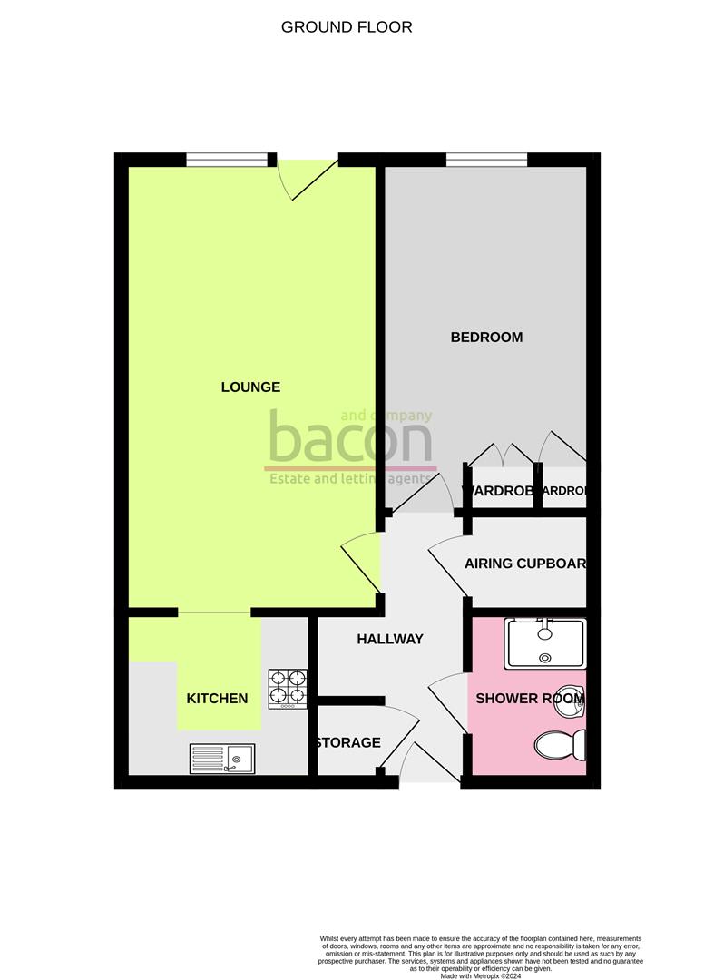 Floor Plan | Flat - Retirement | Broadwater Street East, Worthing | For Sale